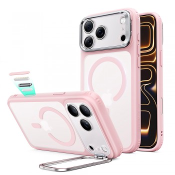 ESR Classic Hybrid HaloLock Kickstand kryt pro iPhone 18 Pro Max / iPhone 17 Pro Max růžový