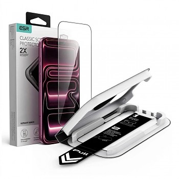 ESR UltraFit Classic tvrzené sklo iPhone 18 Pro / iPhone 17 Pro černé (2 ks)
