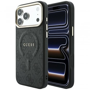 Guess 4G Embossed Classic MagSafe GUHMP18LP4MSEGCK kryt pro iPhone 18 Pro / iPhone 17 Pro černý