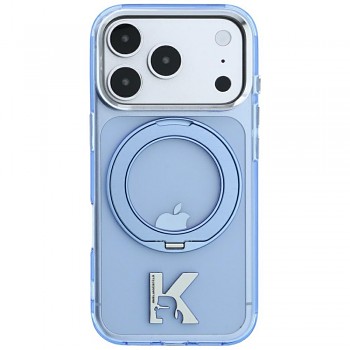 Karl Lagerfeld Hardcase IML Ring Stand MagSafe Kameo Metal KLHMP18L6HRSMKMB kryt na iPhone 18 Pro / iPhone 17 Pro modrý