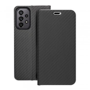 Knížkové pouzdro Luna Book Carbon pro Samsung Galaxy A23 5G černé
