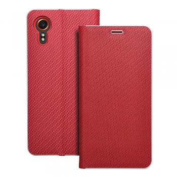 Knížkové pouzdro Luna Book Carbon pro Samsung Galaxy XCover 7 červené