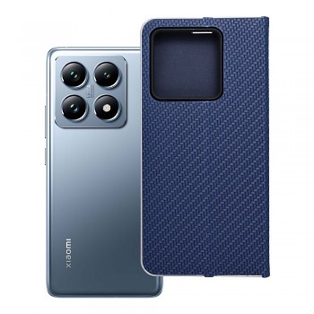 Pouzdro Luna Book Carbon pro Xiaomi 14T modré