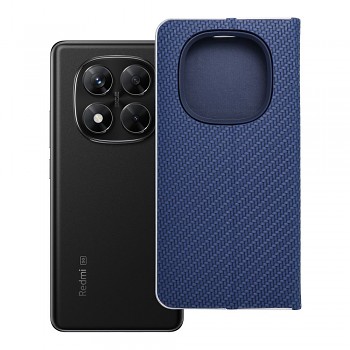 Knížkové pouzdro Luna Book Carbon pro Xiaomi Redmi Note 14 Pro 5G / 14 Pro+ 5G modré