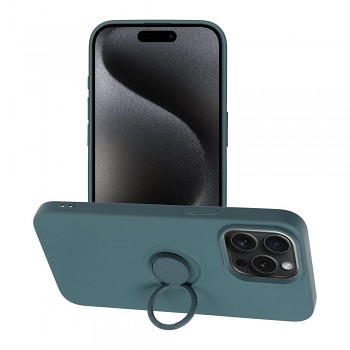 Silikonový kryt s držákem pro iPhone 15 Pro Max zelený