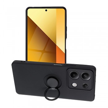 Silikonový kryt s prstenem pro Xiaomi Redmi Note 13 5G černý