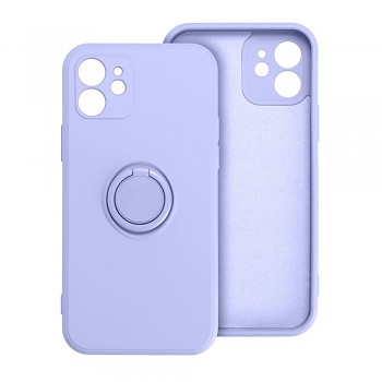 Silikonový kryt Silicone Ring pro iPhone 16 Pro Max s držákem fialový