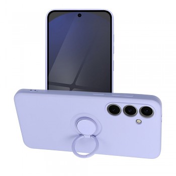Silikonový kryt s prstýnkem pro Samsung Galaxy S24 FE fialový