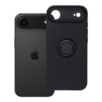 Silikonový kryt s prstenem pro iPhone 17 Air černý