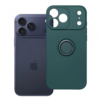 Silikonový kryt Silicone Ring pro iPhone 17 Pro Max / 18 Pro Max zelený