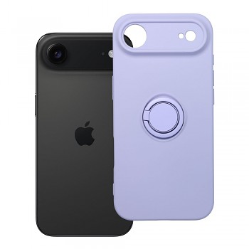 Silikonový kryt s držákem na prst pro iPhone 17 Air fialový