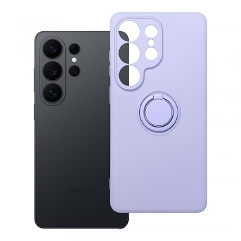 Silikonový kryt s prstýnkem pro Samsung Galaxy S26 Ultra fialový