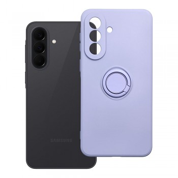 Silikonový kryt s držákem na prst Silicone Ring pro Samsung Galaxy A37 5G fialový
