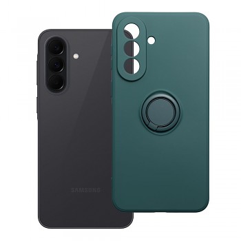 Silikonový zadní kryt Silicone Ring pro Samsung Galaxy A37 5G s držákem na prst zelený