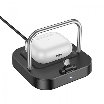Desktop charger Hoco 2in1 USB C PD QC 3A 30W + wireless charging 5W CQ16B black