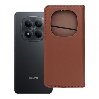 Knížkové kožené pouzdro Smart Pro pro Xiaomi Redmi Note 15 Pro 5G hnědé