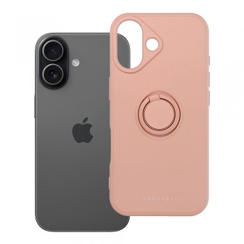 Kryt Roar Amber pro iPhone 17 s držákem na prst růžový
