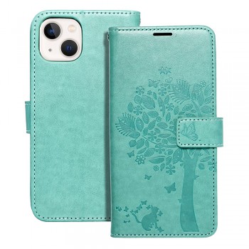 Knížkové pouzdro Mezzo Book pro iPhone 13 strom zelené