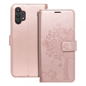 Knížkové pouzdro Mezzo Book pro Samsung Galaxy A32 LTE (4G) se stromem růžově zlaté