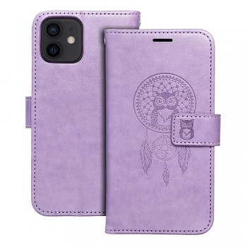 Knížkové pouzdro Mezzo Book pro iPhone 12 / 12 Pro lapač snů fialové