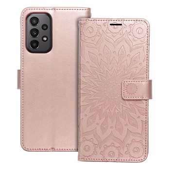 Knížkové pouzdro Mezzo Book mandala pro Samsung Galaxy A23 5G růžově zlaté