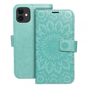 Knížkové pouzdro Mezzo pro iPhone 11 mandala zelené