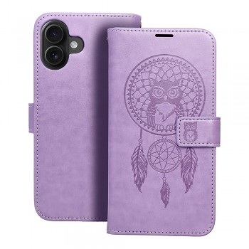 Knížkové pouzdro Mezzo Book pro iPhone 16 Plus lapač snů fialové