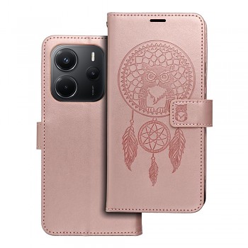 Knížkové pouzdro Mezzo Book pro Xiaomi Redmi Note 14 5G lapač snů růžovozlaté
