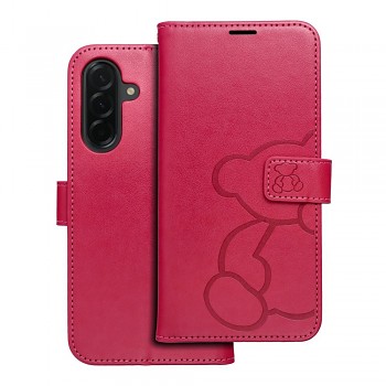 Knížkové pouzdro Mezzo Book pro Samsung Galaxy A36 5G medvídek purpurové