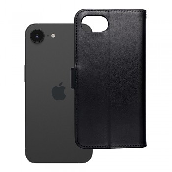 Knížkové pouzdro Mezzo Book pro iPhone 16e / SE 4 2025 s motivem medvídka černé