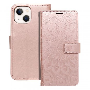 Pouzdro Mezzo Book mandala pro iPhone 13 mini růžově zlaté