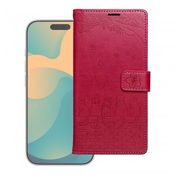 Knížkové pouzdro Mezzo Book pro Samsung Galaxy S26 s kočkami červené