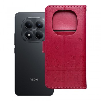 Knížkové pouzdro Mezzo Book pro Redmi Note 15 5G s motivem koček červené