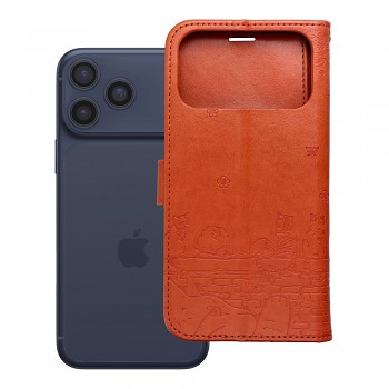 Pouzdro Mezzo Book pro iPhone 17 Pro Max / 18 Pro Max kočky hnědé