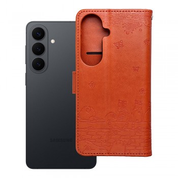 Knížkové pouzdro Mezzo Book pro Samsung Galaxy S26 s motivem koček hnědé