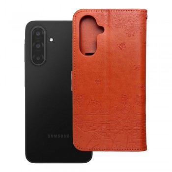 Knížkové pouzdro Mezzo Book pro Samsung Galaxy A17 kočky hnědé