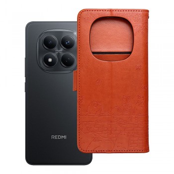 Knížkové pouzdro Mezzo Book pro Xiaomi Redmi Note 15 4G kočky hnědé