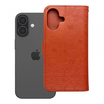 Knížkové pouzdro Mezzo Book pro iPhone 17 / 18 s motivem koček hnědé