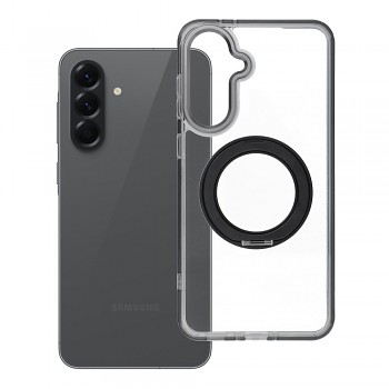 Kryt Frame Circle Stand pro Samsung Galaxy A56 kompatibilní s MagSafe se stojánkem černý