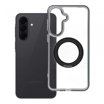 Kryt Frame Circle Stand pro Samsung Galaxy A37 kompatibilní s MagSafe se stojánkem černý