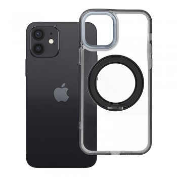 Kryt pro iPhone 12 Frame Circle Stand s MagSafe a stojánkem černý