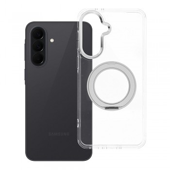 Kryt Frame Circle Stand pro Samsung Galaxy A37 s podporou MagSafe a stojánkem průhledný