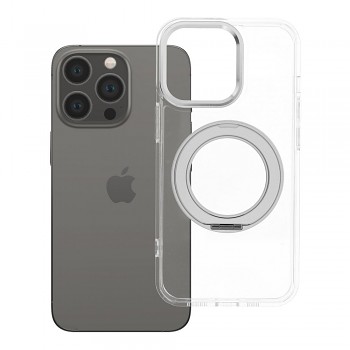 Kryt Frame Circle Stand pro iPhone 13 Pro kompatibilní s MagSafe průhledný