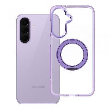 Kryt Frame Circle Stand pro Samsung Galaxy A37 kompatibilní s MagSafe fialový