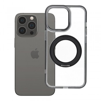 Kryt Frame Circle Stand pro iPhone 13 Pro s MagSafe černý