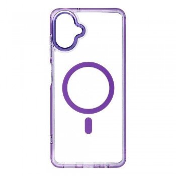 Kryt Frame Clear Hybrid Mag pro Samsung Galaxy A07 / A08 s podporou MagSafe fialový