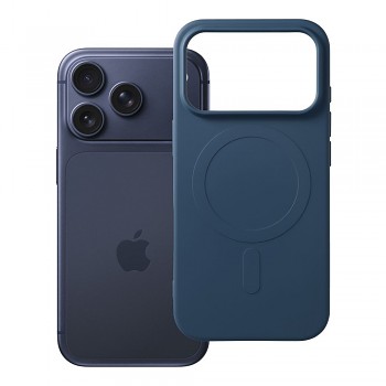 Silikonový kryt Silicone Mag Cover pro iPhone 18 Pro / 17 Pro s podporou MagSafe tmavě modrý