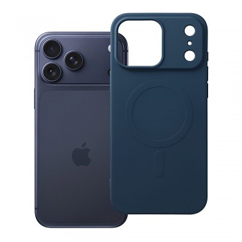 Silikonový kryt Silicone Mag Cover s podporou MagSafe pro iPhone 18 Pro Max / 17 Pro Max tmavě modrý