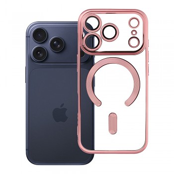 Kryt Electro Mag Cover pro iPhone 18 Pro / 17 Pro s podporou MagSafe růžově zlatý