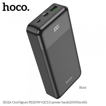 Powerbanka Hoco J102A 20000 mAh QC3.0 PD 3A 20W černá